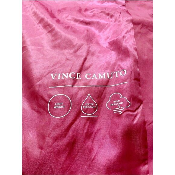 NWT Vince Camuto Womens Chic Hooded Rain Jacket Water Wind Resistant Pink, M - Picture 7 of 7
